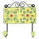 Pea Green Tiny Flower Ceramic Tile wall Hook